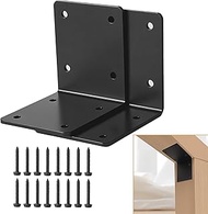 2-Pack 6" x 6" x 5" Heavy Duty Steel Corner Bracket, L Right Angle Bracket, Thickness 7/32"(5.7mm), 