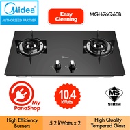Midea/Faber 2 Burners Tempered Glass Built-in Gas Hob ( 5.2kW x 2 / 3.6kW x 2 ) MGH-76Q60B / LAVIN 2