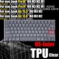 TPU Keyboard Cover Light Beige Ultra Thin Protector Compatible with For MacBook Air 15" 13.6" M4 M3