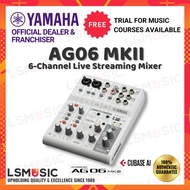 Yamaha AG06 MK2 Live Streaming Mixer 6 Channel Mixer and USB Audio Interface with Cubase AI ( AG 06 