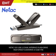 NETAC US5 USB 3.2 DUAL INTERFACE FLASH DRIVE (512GB/1TB) 1007% ORIGINAL