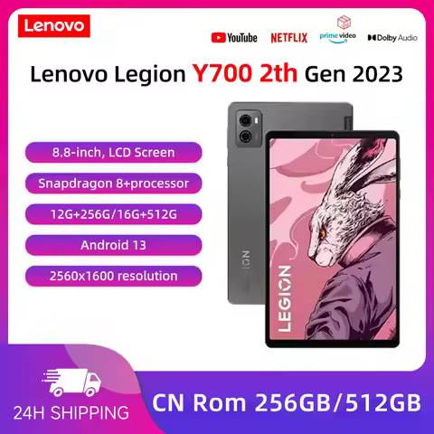 Lenovo Legion Y700 Gen 2 2023 Gaming Tablet Snapdragon 8 16G+512G 165Hz High-Refresh 8.8-inch Screen
