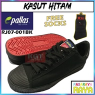 FREE SOCKS KASUT SEKOLAH PALLAS REJAM HITAM BERTALI (PALLAS RJ07-001) (PALLAS SCHOOL SHOES)