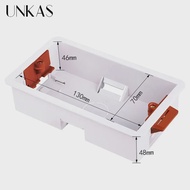 UNKAS 146 Type Dry Lining Mount Box for Gypsum Board Plasterboad Drywall 48mm Depth Wall Switch Wall