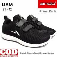 Sepatu Sekolah Anak Perempuan Laki Laki PAUD TK SD SMP Perekat Ando LIAM
