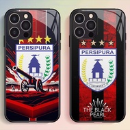 G-3 Persipura FC HD Glass Casing for iphone 15 8 XR 6S XS 7 X 6 Plus Pro Max Case
