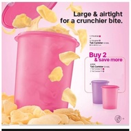 Tuppaware Tall Canister 10L / Bekas Makanan Besar / Bekas Keropok / Tuppaware Besar Pink / Purple / 