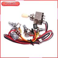 [pugwsl] 1 Set Guitars Wiring Kit Pickup Selector A500K500K Potentiometers Pot 2A683J B