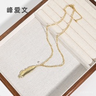Every Year Have Fish Good Luck Necklace Koi Temperament Unique Simple Gold Color Light Luxury Style 
