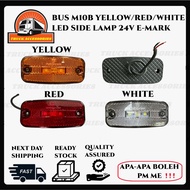 BUS M10B AMBER/RED/WHITE LED SIDE LAMP 24V E-MARK HIGH QUALITY