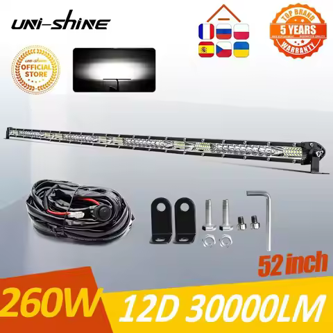 UNI-SHINE 12 22 32 42 52 inch 12V 24V Led Light Bar Offroad Slim Spot Flood COMBO Led Work Light Dri