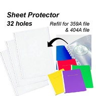 359A & 404A Refill Clear Holders A4 (10 pockets) 32 holes (HATA P359A, CBE E359A, East File 359A, 40