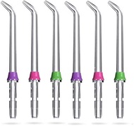 Lezhisnug (Pack of 6) Classic Jet Tip Compatible with Waterpik Water Flossers, Flosser Refill Heads Fit for Waterpik Dental Water Oral Irrigator, Classic Jet Nozzle, High-Pressure Water Flosser Tip