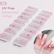 16Tips Nail Gel Paste  UV Free Nail Gel Strips 3D Full Cover Stickers for  Nails Colorful Decals for