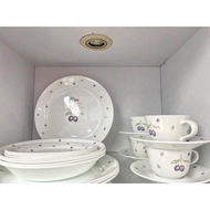 RM569 sahaja - Corelle dinner set Plum (20pcs) - baca dulu