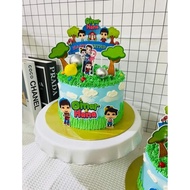 OMAR HANA Cake Topper Happy Birthday Ready stock Laminated Material