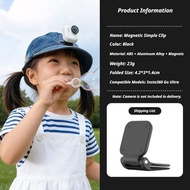 TELESIN Baseball Magnetic Hat Clip Mount Baseball Cap Clamp Quick Release Mount for Insta360 Go Ultr