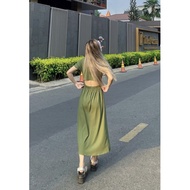 Hiroto Dress - Hacked elastic Dress with cut out waist -