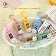 abongsea Portable Electronic Clock Keychain Mini Pocket Electronic Oval Hanging Watch Digital Table 