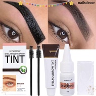 NAILSDECOR Eyebrow Dye Tint Kit, Fast Dye Semi Permanent Eyebrow Cosmetics, 2 in 1 Waterproof Brow E
