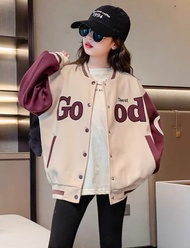 Áo khoác bé gái 14-45kg áo bomber bé gái 4-15 tuổi mẫu R sang chảnh cá tính chất nỉ dày giữ ấm tốt 2