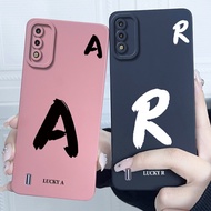 For Itel A26 / Itel A37 Case Cover Lucky Initial Letter Silicone Soft Matte Phone Bumper for Itel A 