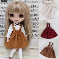 SIRENU Corduroy Overalls Skirt, Fashion DIY Accessories Princess Vintage Dress, High Quality Cute Mi