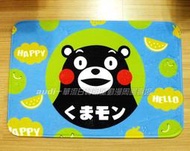 【須預購】熊本熊 萌熊 Kumamon 短纖彩印短毛絨吸水止滑防滑腳踏墊 地墊★熊本熊系列滿$880送馬克杯★