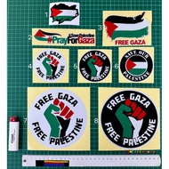 Free Gaza Free Palastine/Save Our Palestine/#PrayForGaza #SavePalestine Gaza Flag Sticker Cutting Ov
