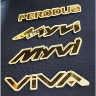 #NEW BRAND#PERODUA MYVI OLD/MYVI LAGI BEST/VIVA#GOLD/EMBLEM 2D/3D LOGO#