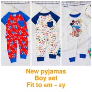 sh Pyjamas Mikey Mouse boy sleepwear boy set Baju tidur Pyjamas kanak-kanak Mikey Mouse Disney sonic