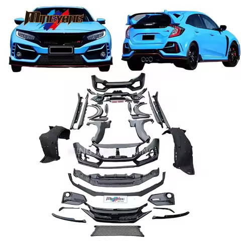 Type R Design Bodykit Bumper Side Skirt Fender for Civic Hatchback 2016-2021 Fk7 Upgrade Wide Fk8 Bo