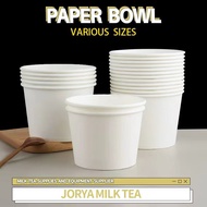 50PCS Paper Bowl Disposable Food Storage Environmentally 260cc 320cc 520cc 850cc 1000cc
