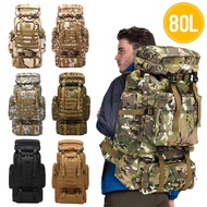 Yuanmukan28282298 80L ยุทธวิธี600D เดินป่าตกปลาเป้เดินทาง Molle กระเป๋าล่าสัตว์