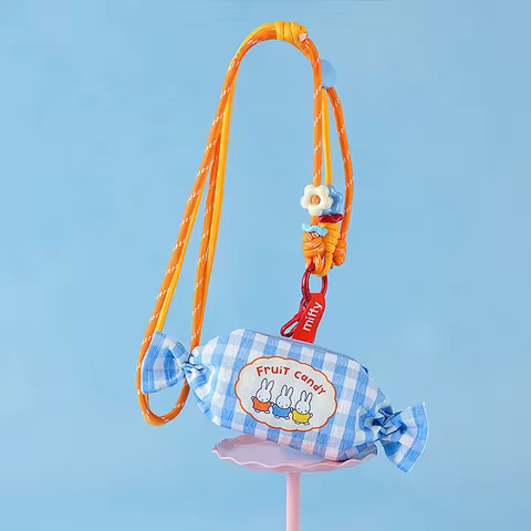 Genuine Cute Miffy Fruit Candy Multifunctional Phone Lanyard Cute Mini Storage Pouch For Daily Outdo