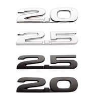 3D Metal 2.0 2.5 Logo Letters Car Fender Emblem Trunk Badge For Mazda 3 GT 5 6 626 Axela CX5 CX7 MX5