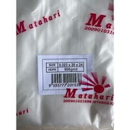 MTH 20x24 PLASTIC MATAHARI CLEAR PLASTIC BAG 500gm