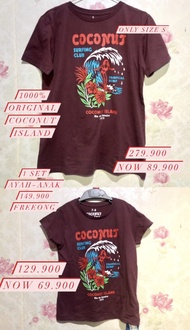 baju kaos NEW coconut island atasan pria anak couple ayah