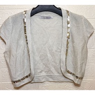 GLITTER KNIT CROP BOLERO