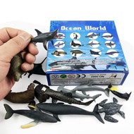 Miniature Ocean Animal Model Set for Children Blue Whale Shark Toy Realistic Marine Life Simulation 