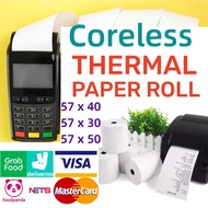 Credit Card Machine Thermal Paper Receipt Roll Cash Till Register Rolls NETS POS Grab Foodpanda Deli