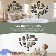 CYANCLOUD Photo Frame Wall Sticker, Black Family Tree Wall Sticker, Family Tree Decal 8 Frames Self 