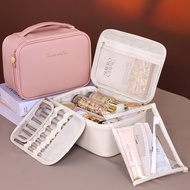 Korean Style Makeup Bag for Women Multifunctional PU Cosmetic Bag Travel High-end Large-capacity Par