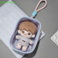 FUHUI 10cm Transparent Doll Bag, Zipper Clear Doll Storage Bag, Dolls Walking Bag Display Portable P