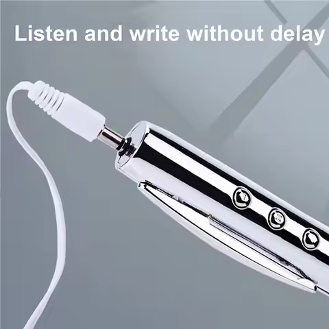 2X Pen MP3 Player USB Portable Music Player Multifunctional Student Writable Pen Player Silver