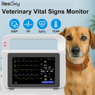 Resoxy Veterinary Vital Signs Monitor for Monitoring Pet Dog Cat NIBP PR SpO2 Portable Rechargeable 
