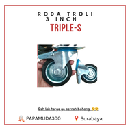 Roda Troli 3 inch Roda Karet Roda Etalase 3 inch Roda Troli