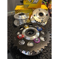 S1M Sprocket hub COMBO CNC 4 LUBANG sprocket 415 Screw m8 Washer m8 y15 y16 lc5s tapak sporket motor