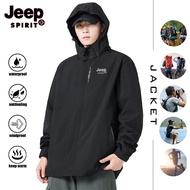 [Delivery 2-3 Days]JEEP SPIRIT Jacket for men and women outdoor hiking jacket waterproof and windpro