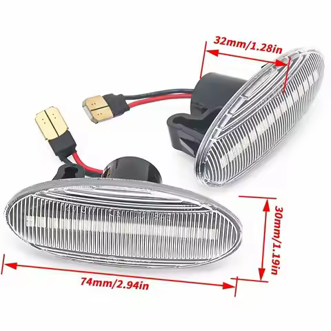 The side lights and LED dynamic turn signals of Nissan Qashqai J10 X-Trail T31 cube Juke Leaf Micra 